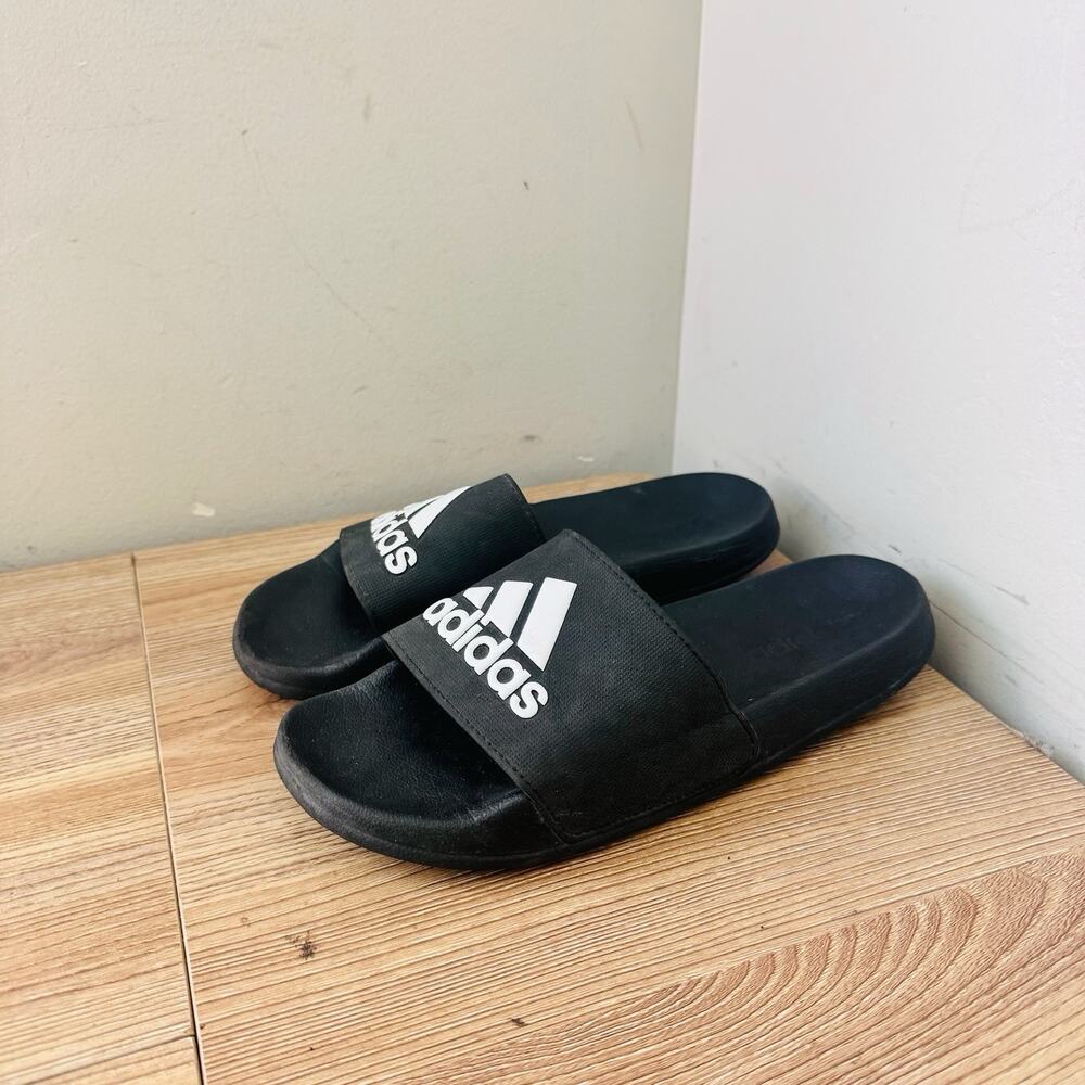 Adidas Adilette Shower Slides Black Men’s Size 6 - Picture 2 of 6